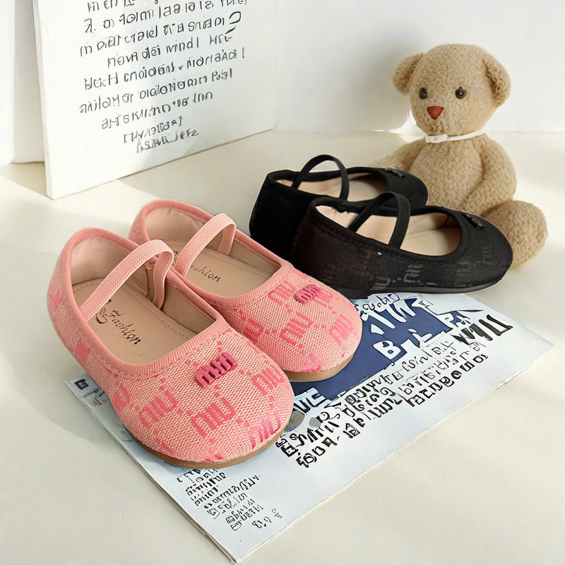Koreai stílusú lányoknak való cipő, hercegnő dizájn, 4–12 éveseknek (PU felsőrész; gumitalp; alacsony profil; csúszásmentes; slip-on)