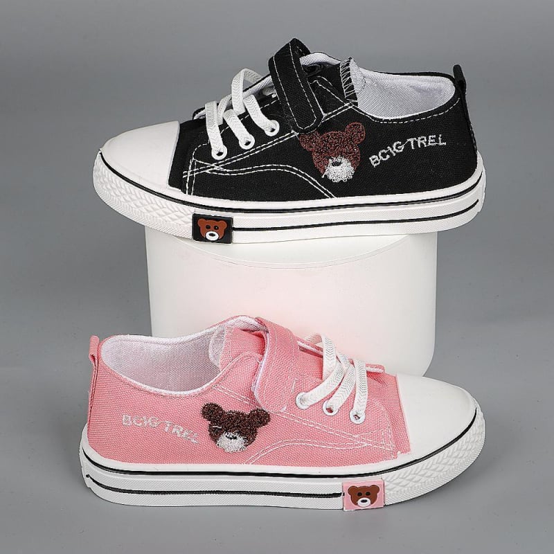 Silly Rabbit dječje platnene tenisice s Velcro kopčom, unisex, za djecu 4-12 godina, s životinjskim uzorkom i izvezenim motivom, za sve sezone