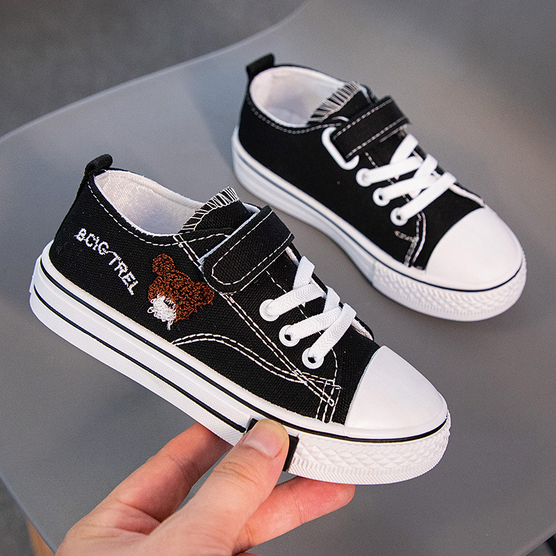 Silly Rabbit dječje platnene tenisice s Velcro kopčom, unisex, za djecu 4-12 godina, s životinjskim uzorkom i izvezenim motivom, za sve sezone