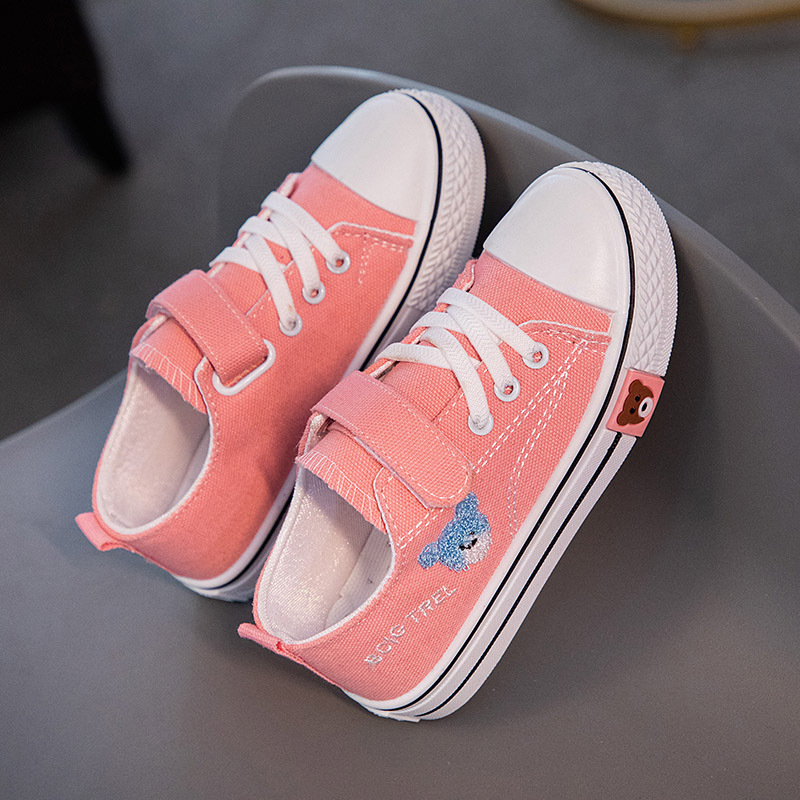 Silly Rabbit dječje platnene tenisice s Velcro kopčom, unisex, za djecu 4-12 godina, s životinjskim uzorkom i izvezenim motivom, za sve sezone