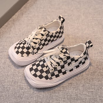 Gyerekeknek készült vászoncipő leopárd mintával – lélegző, csúszásmentes, kopásálló, gumitalp, tavasz és ősz