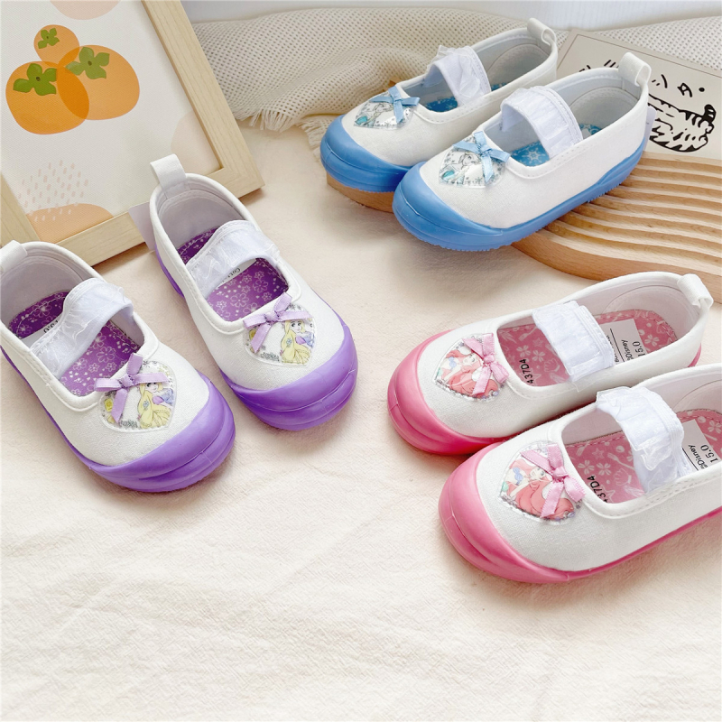 C&D proljetne dječje platnene tenisice s mekanom sole, slip-on za vrtić, s cartoon motivom, 15–19 cm