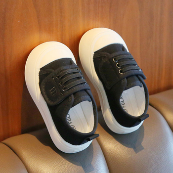 Gyerekeknek készült vászoncipő, alacsony boka, gumírozott talp, 1–3 éveseknek, mindennapi stílus