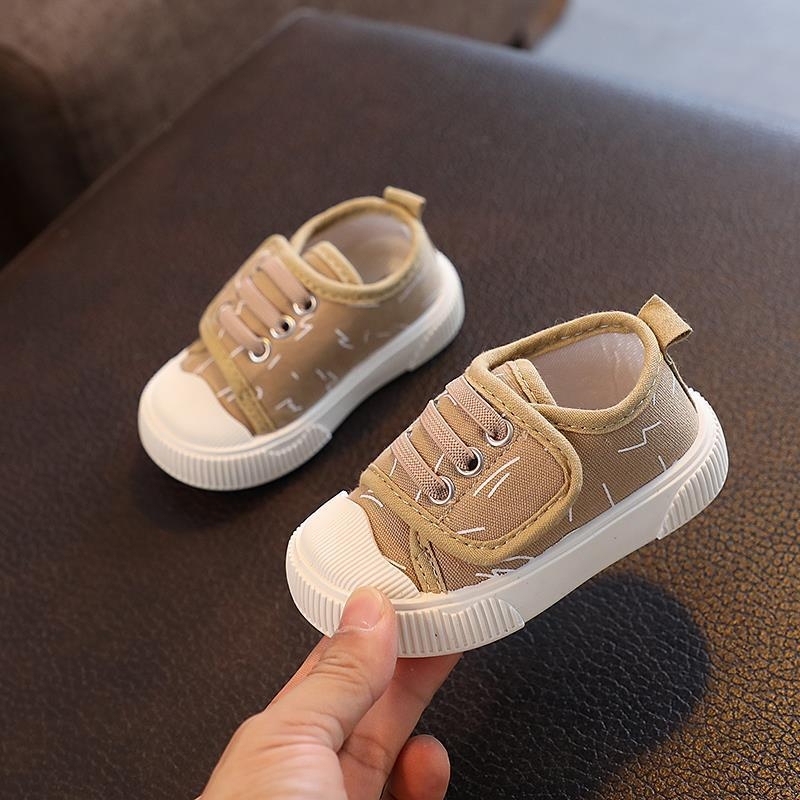 Prozračne platnene tenisice za djecu, unisex, s Velcro zatvaračem, protuklizna potplata, prugasti dizajn, za proljeće i jesen.