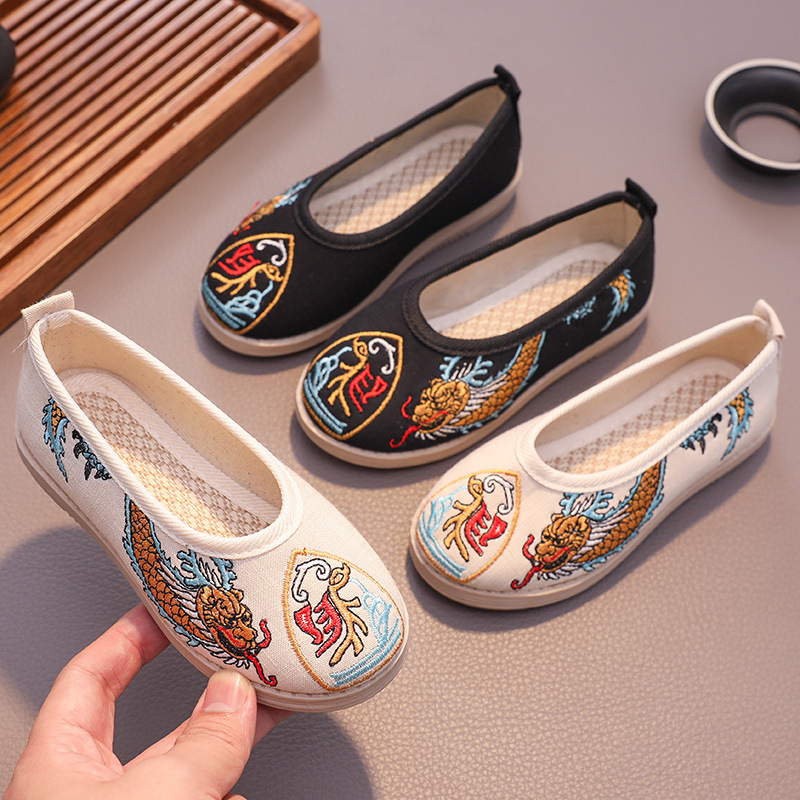 Fiúknak Nemzeti Szél Stílusú Vászoncipő, Tang Mengling Márka, Belső anyag: Textil, Talp: Gumi, Korosztály: 2-14 éves