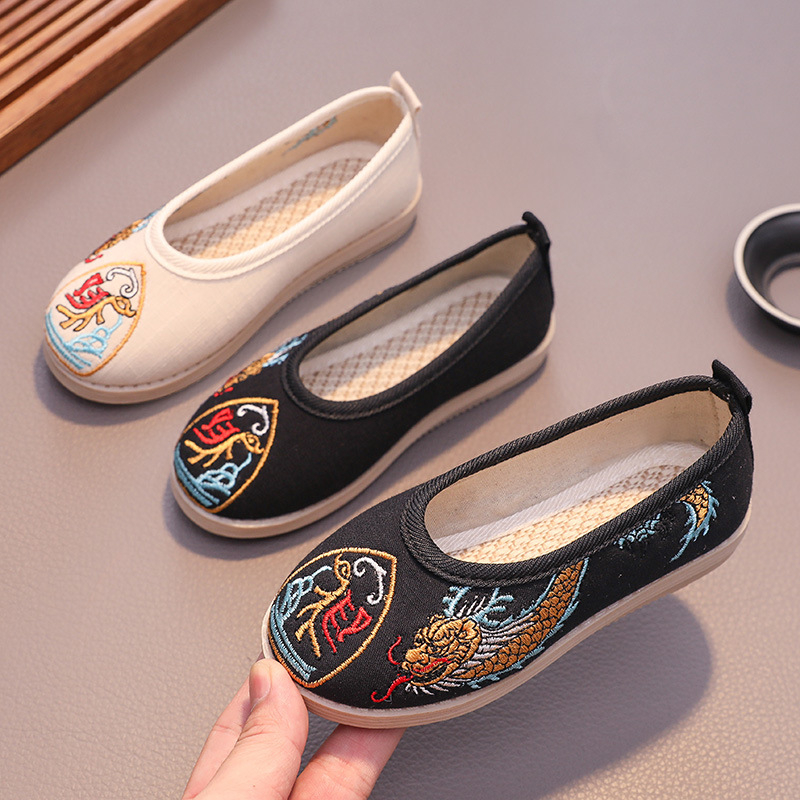 Fiúknak Nemzeti Szél Stílusú Vászoncipő, Tang Mengling Márka, Belső anyag: Textil, Talp: Gumi, Korosztály: 2-14 éves