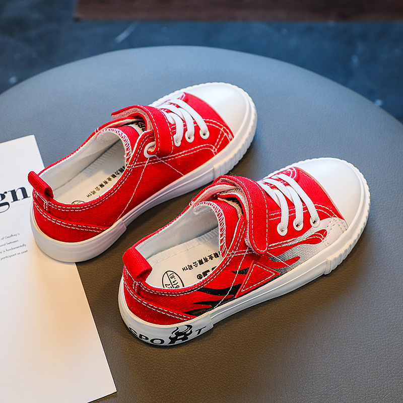 Gyermekek vászon alacsony szárú cipő fiúknak és lányoknak — mindennapi sportcipő, tavasz 2023; felső rész: vászon; stílus: szabadidő; eredet: Wenzhou, Zhejiang