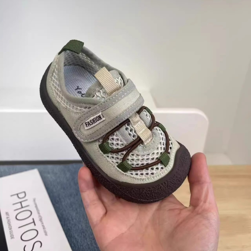 Unisex mrežaste tenisice s Velcro zatvaračem, gumena protuklizna potplata, gornji dio od umjetne kože (Proljeće 2025)
