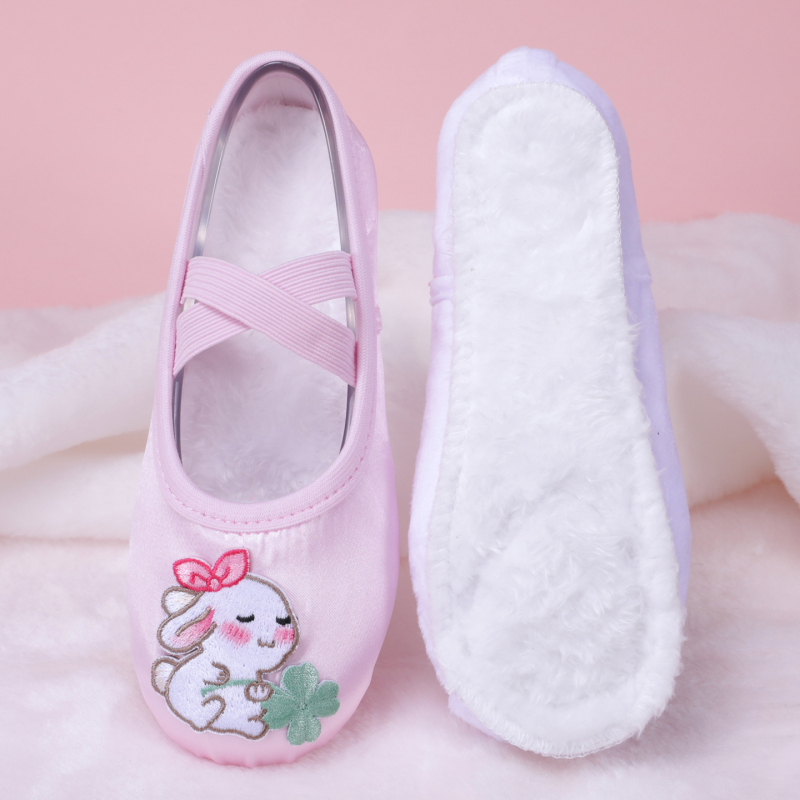 Dječje platnene baletanke za kazališne nastupe, djevojčice, kožna potplata, lagane