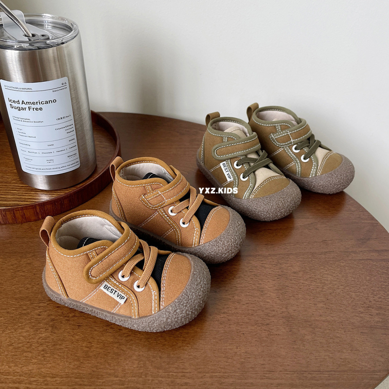 Platnene tenisice za bebe – visok gornji dio, s Velcro zatvaračem, prozračne, za 12–36 mjeseci