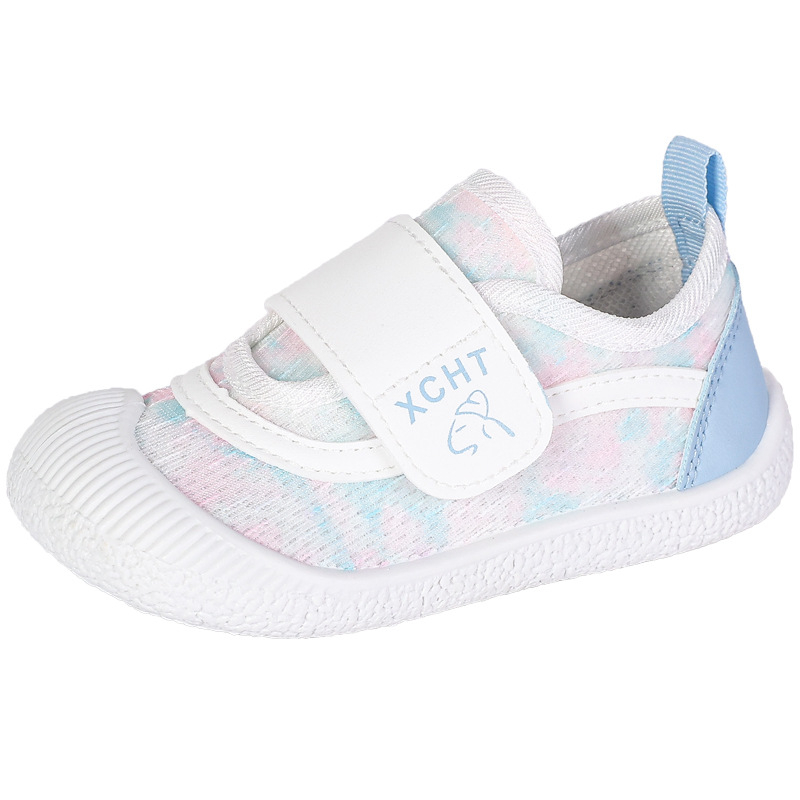 Gyerekek vászoncipő - magas szárú, légáteresztő és csúszásmentes, Velcro-zárás, PVC talp, 1–6 éves korosztálynak