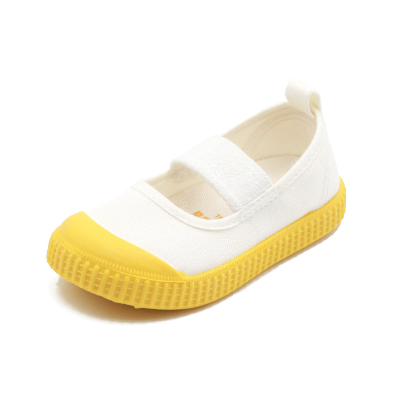 Pantofi de copii din canvas cu Velcro, partea superioară din canvas, 1–3 ani, unisex, versiune coreeană