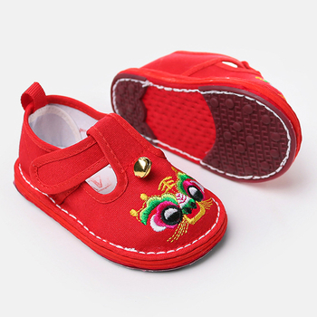 Pantofi de mers pentru copii cu cap de tigru, din pânză, închidere Velcro, pentru 1–3 ani, respirabili, impermeabili, ușori, antialunecare