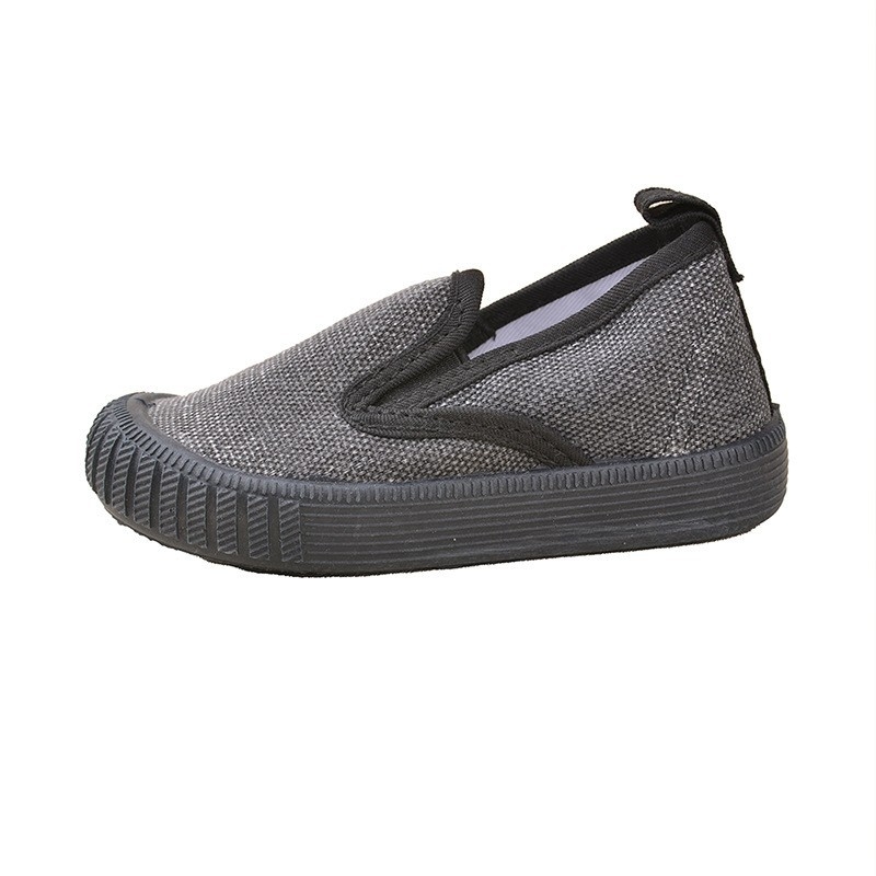 Pantofi pentru copii din pânză, slip-on, cu dungi, talpă PVC, branț EVA, unisex, primăvară-toamnă, vârsta 4–12 ani.