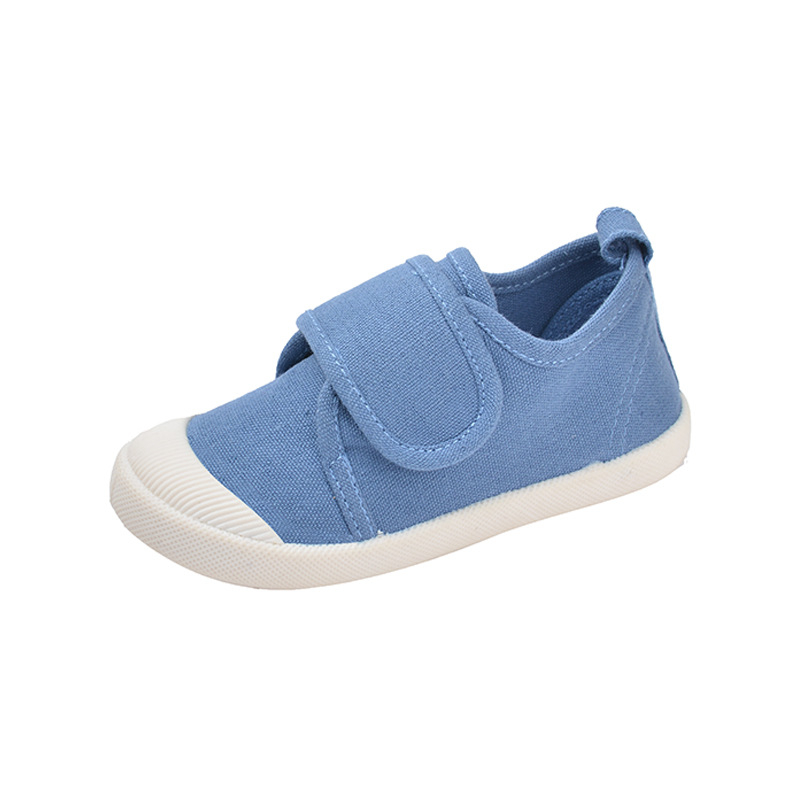 Detské plátené tenisky s Velcro - uzavretá špička, nízky strih, plátenný vrch, TPR podrážka