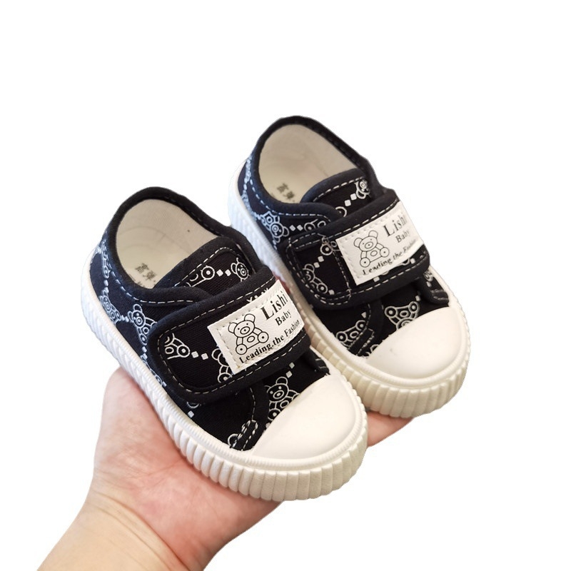Dječje platnene tenisice s Velcro zatvaračem za proljeće i jesen, unisex casual tenisice za djecu 1–7 godina