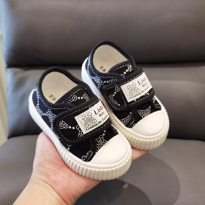 Dječje platnene tenisice s Velcro zatvaračem za proljeće i jesen, unisex casual tenisice za djecu 1–7 godina