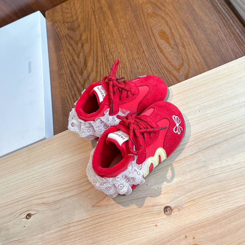 Adidași pentru fete cu broderie de flori, închidere cu Velcro, partea superioară din piele sintetică, talpă din cauciuc, respiranți, ușori, toamnă 2025