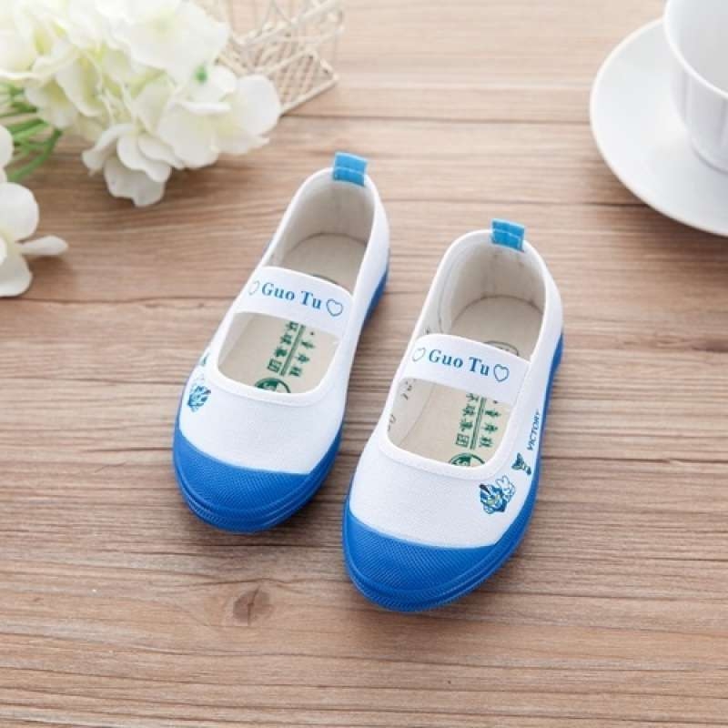 Pantofi din pânză pentru copii - Părtea superioară din bumbac, talpa din cauciuc, broderie, model cu desene animate, vârsta 4–6 ani
