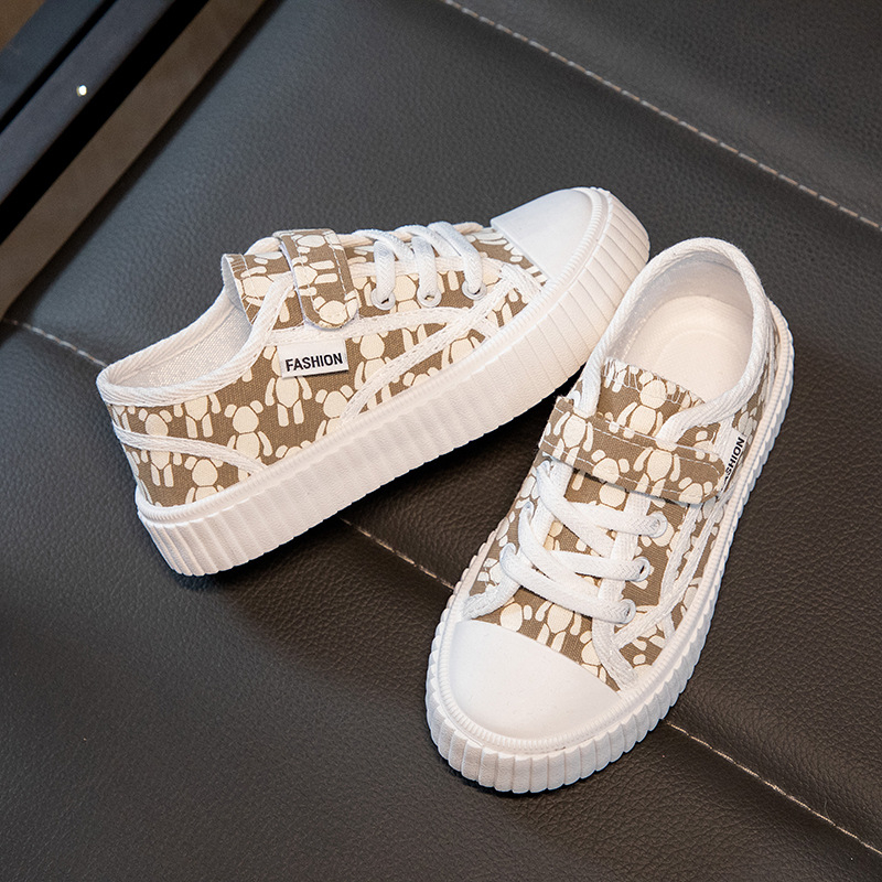 Pantofi de pânză pentru copii, unisex, cu închidere Velcro, talie joasă, aerisiți