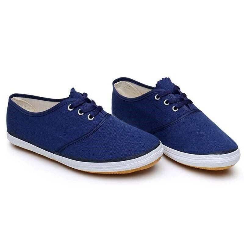 Tai Chi платнени обувки за вътрешни тренировки, дишащи, със ластична закопчалка, средна височина и ток 3-5 см