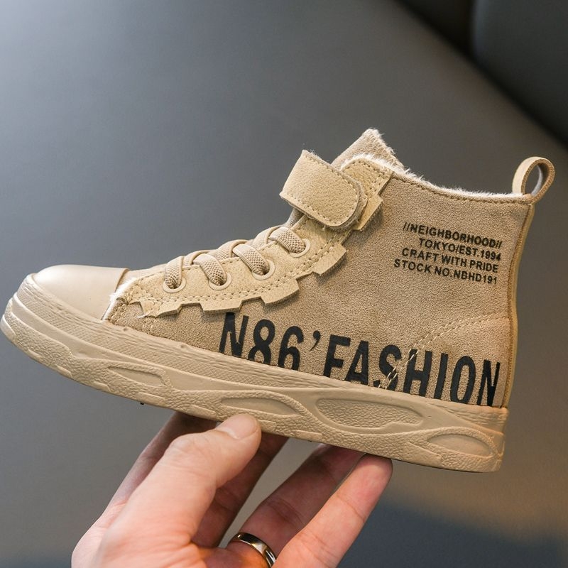 Pantofi din bumbac pentru copii de 1–3 ani, închidere cu cataramă, partea superioară din bumbac, talpă din cauciuc, grosime standard