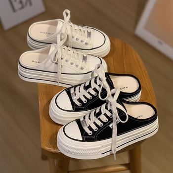 Pantofi slip-on pentru femei din piele sintetică; respirabili; talpă din cauciuc; branț din lână de oaie integrat; stil: Sweet Academy