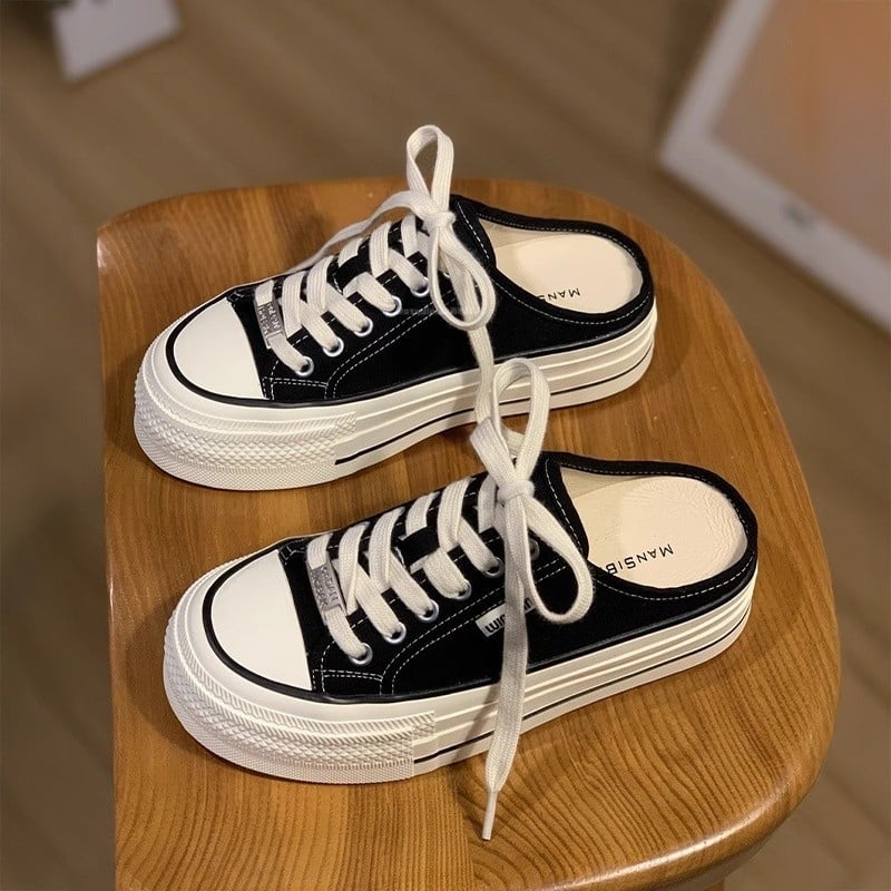 Pantofi slip-on pentru femei din piele sintetică; respirabili; talpă din cauciuc; branț din lână de oaie integrat; stil: Sweet Academy