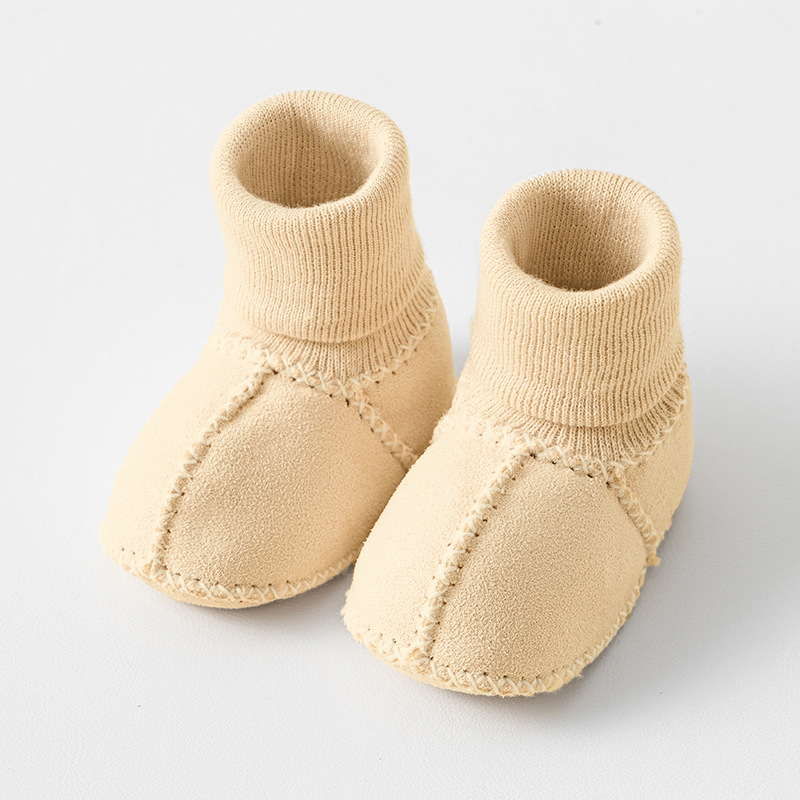 Jesen-zimske debeli topli papuče za hodanje za djecu 0–3 godine, s čarapama, unisex