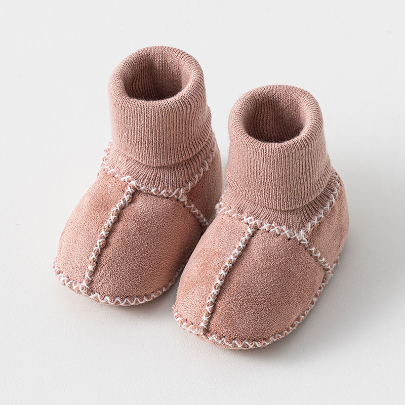 Jesen-zimske debeli topli papuče za hodanje za djecu 0–3 godine, s čarapama, unisex