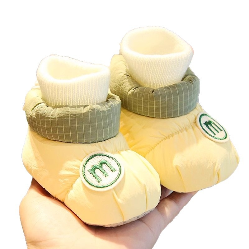 Ghete de iarnă pentru copii, căptușite cu fleece, partea superioară din bumbac, înalte, talpă antiderapantă, calde și rezistente, pentru vârsta 12-36 luni, stil prințesă