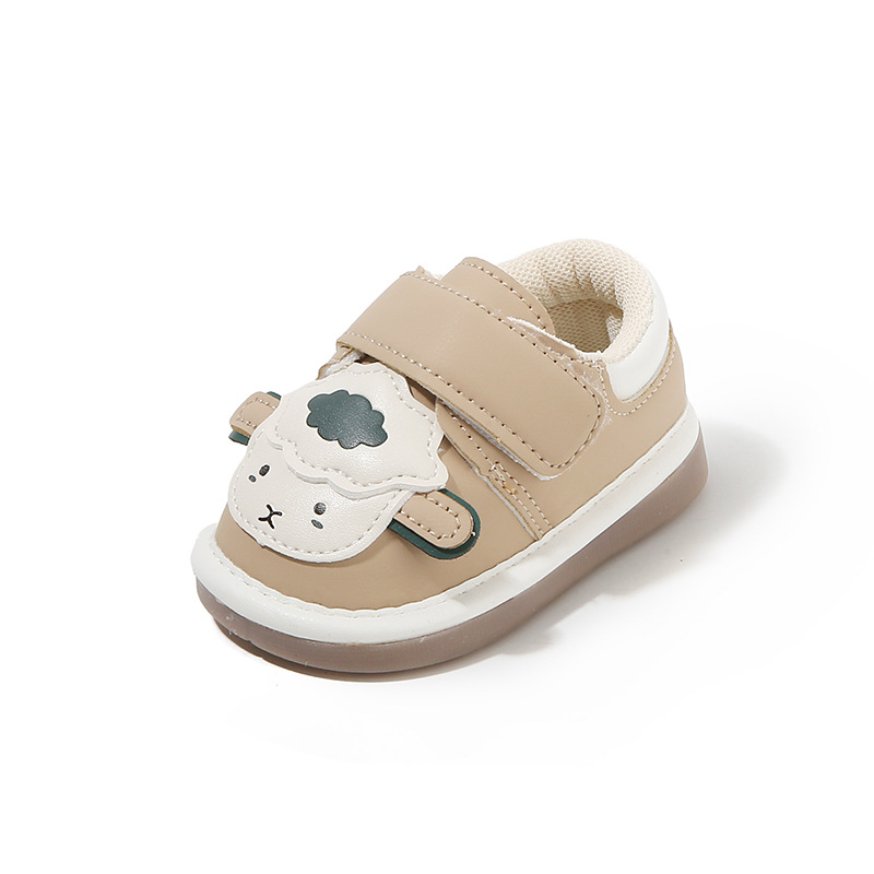 Pantofi de mers pentru sugari unisex, închidere Velcro, piele sintetică, model cartoon, pentru 6–36 de luni