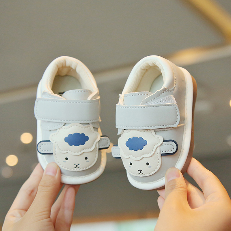 Pantofi de mers pentru sugari unisex, închidere Velcro, piele sintetică, model cartoon, pentru 6–36 de luni