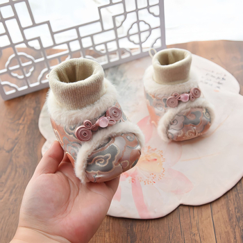 Pantofi bebe tip șosete, din pânză, închidere cu bandă elastică, înălțime medie a gleznei, talpă antiderapantă