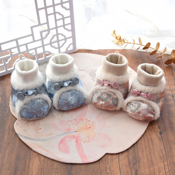 Pantofi bebe tip șosete, din pânză, închidere cu bandă elastică, înălțime medie a gleznei, talpă antiderapantă