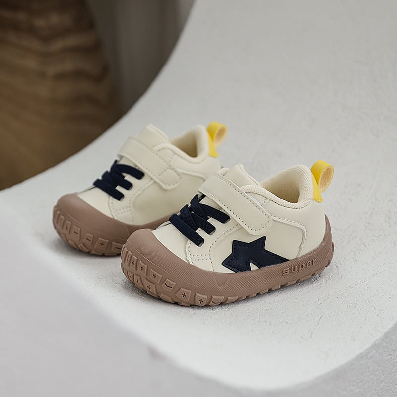 Pantofi sport pentru copii, unisex, partea superioară din PVC, închidere cu Velcro, talpă antiderapantă, talpă joasă, primăvară-toamnă