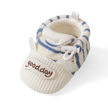 Pantofi pentru bebeluși cu talpă moale – Unisex, 6–12 luni, primăvară-toamnă, respirabili, anti-derapare, rezistenți, închidere cu bandă elastică
