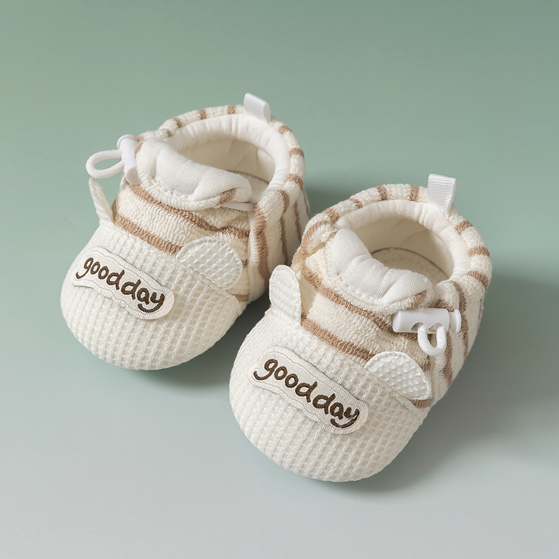 Pantofi pentru bebeluși cu talpă moale – Unisex, 6–12 luni, primăvară-toamnă, respirabili, anti-derapare, rezistenți, închidere cu bandă elastică