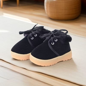 Adidași pentru copii 12-36 luni, unisex, talpă moale, partea superioară din bumbac, căptuțiți cu fleece, iarnă