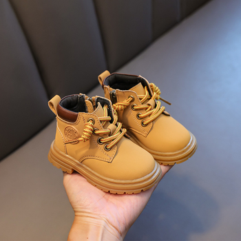 Pantofi din piele pentru bebeluți și copii mici 12–36 luni | Partea superioară din piele microfibră | Antiderapant și rezistent la uzură | Închidere cu fermoar pe lateral | Iarnă, Primăvară, Toamnă