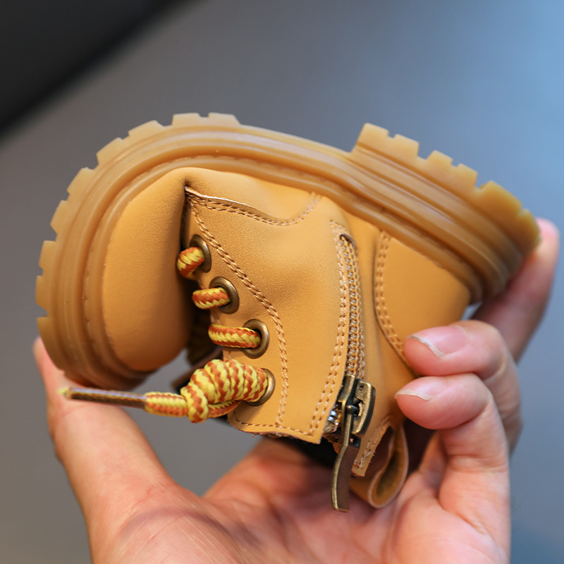 Pantofi din piele pentru bebeluți și copii mici 12–36 luni | Partea superioară din piele microfibră | Antiderapant și rezistent la uzură | Închidere cu fermoar pe lateral | Iarnă, Primăvară, Toamnă