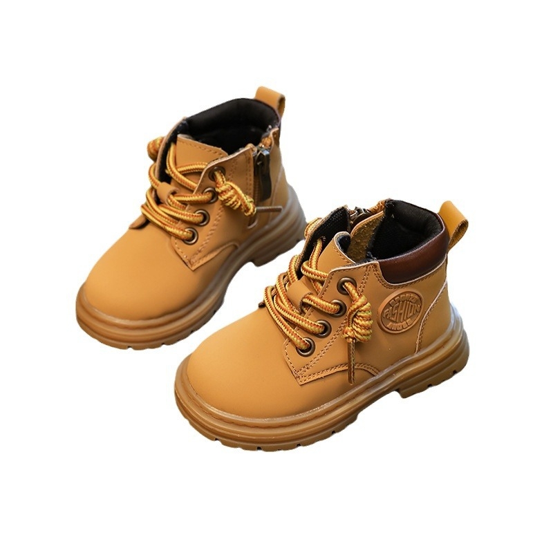 Pantofi din piele pentru bebeluți și copii mici 12–36 luni | Partea superioară din piele microfibră | Antiderapant și rezistent la uzură | Închidere cu fermoar pe lateral | Iarnă, Primăvară, Toamnă