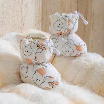 Ghete bebeluși din bumbac, talpă moale, ghete înalte, groase, model camuflaj, antiderapante, mențin căldura