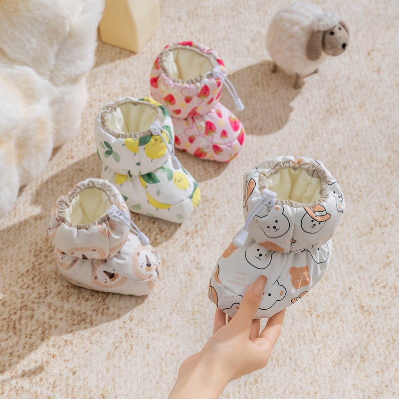 Ghete bebeluși din bumbac, talpă moale, ghete înalte, groase, model camuflaj, antiderapante, mențin căldura