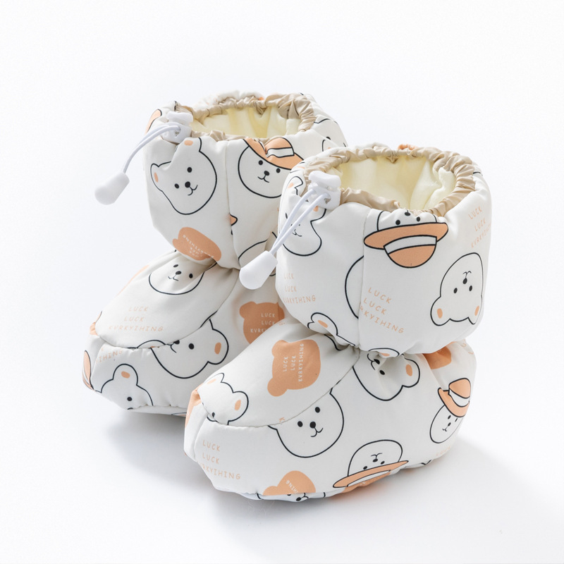 Ghete bebeluși din bumbac, talpă moale, ghete înalte, groase, model camuflaj, antiderapante, mențin căldura