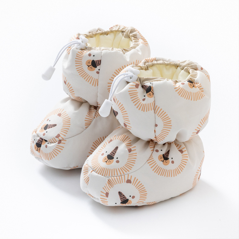 Ghete bebeluși din bumbac, talpă moale, ghete înalte, groase, model camuflaj, antiderapante, mențin căldura