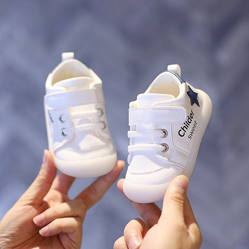 Pantofi pentru copii mici Unisex, PU respirabil, Velcro închidere, talpă joasă