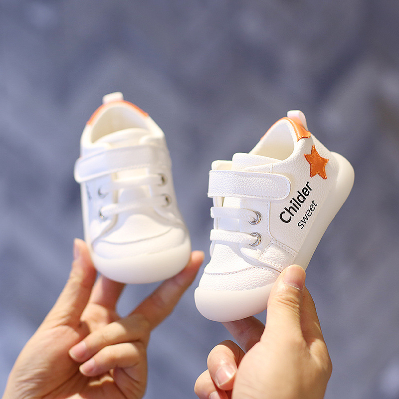 Pantofi pentru copii mici Unisex, PU respirabil, Velcro închidere, talpă joasă