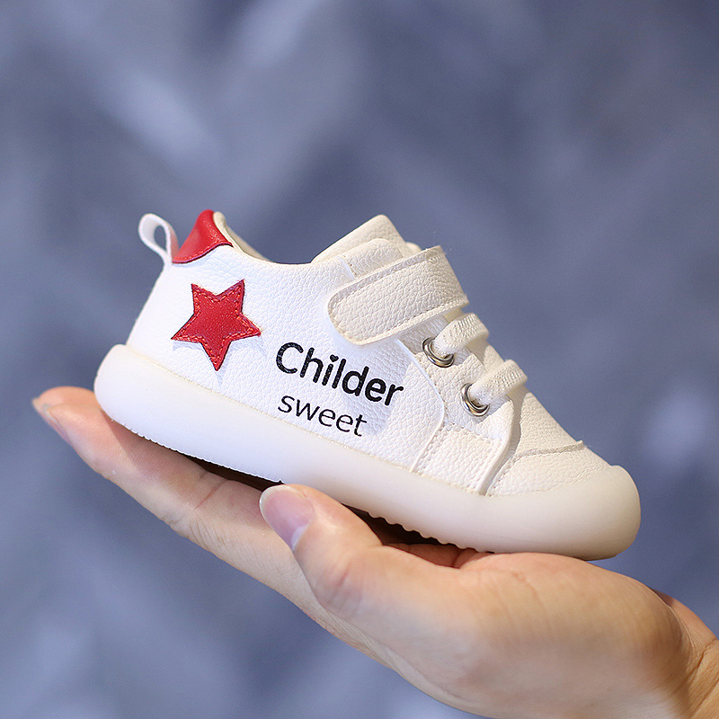 Pantofi pentru copii mici Unisex, PU respirabil, Velcro închidere, talpă joasă