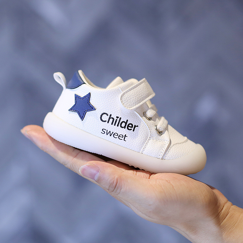 Pantofi pentru copii mici Unisex, PU respirabil, Velcro închidere, talpă joasă